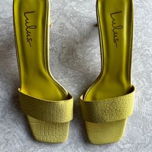 Lulus Lime Green Heeled Mule